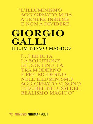 cover image of Illuminismo magico